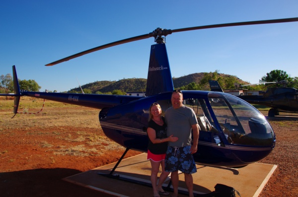 Deb and I Ready to go - bungle bungle range - WA - Via Helicopter
