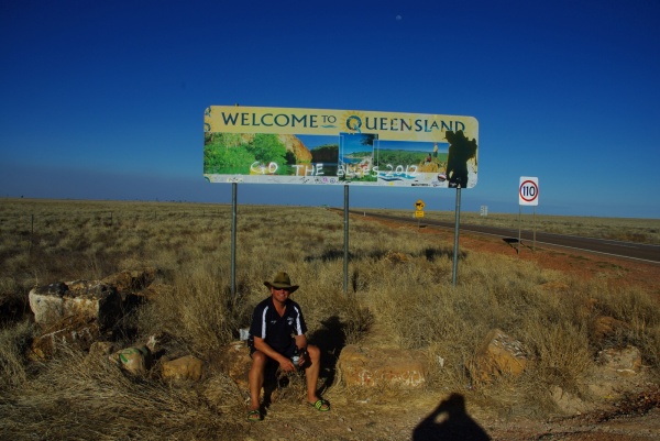 Crossing in to Queensland

